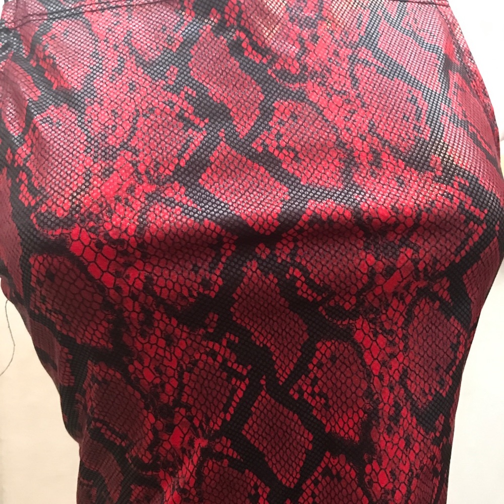 Forever 21 red animal print spaghetti strap shirt